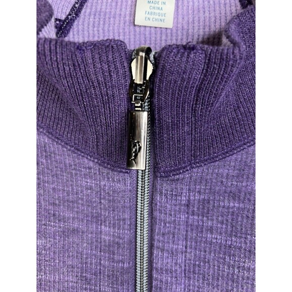 Tommy Bahama Flip Side Twill Reversible Half‑Zip Sweater Men’s 2XL Purple - Picture 2 of 12